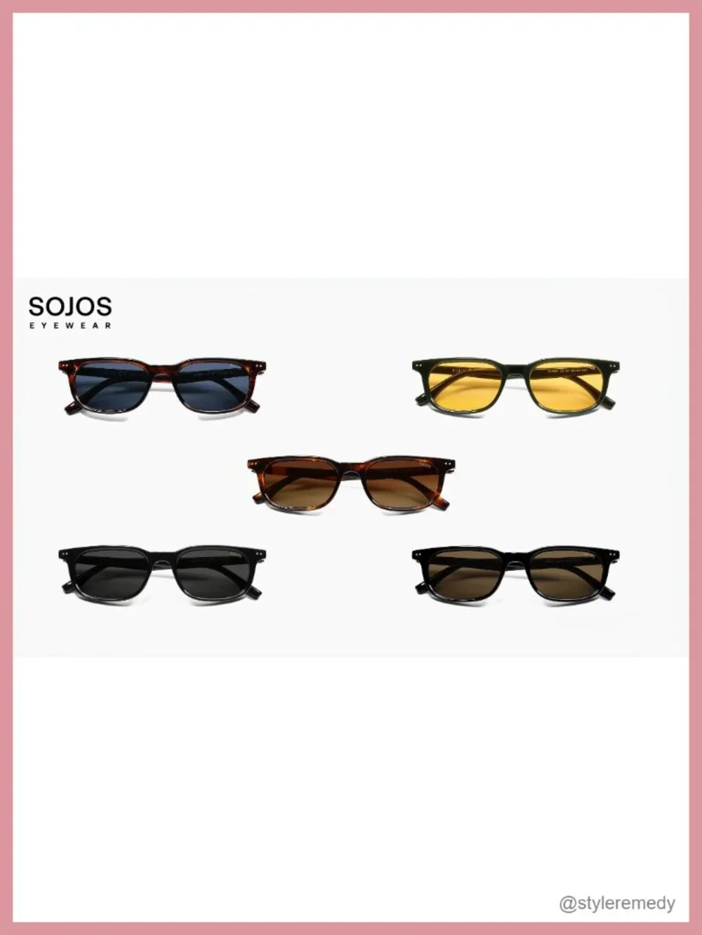 Vintage Square Polarized Sunglasses UV Protection Retro SJ2631